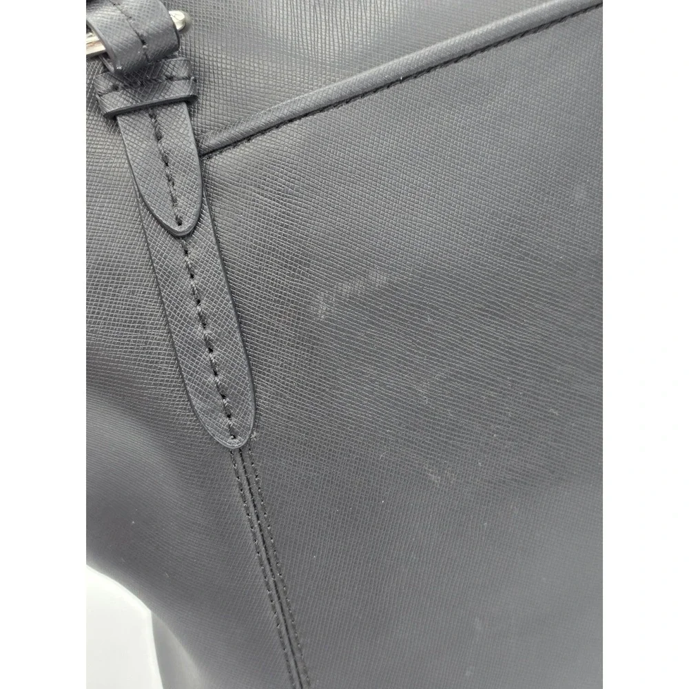 COACH Peyton Leather Zip Top Tote Bag Purse - Black/Silver‎ - SEE PHOTOS